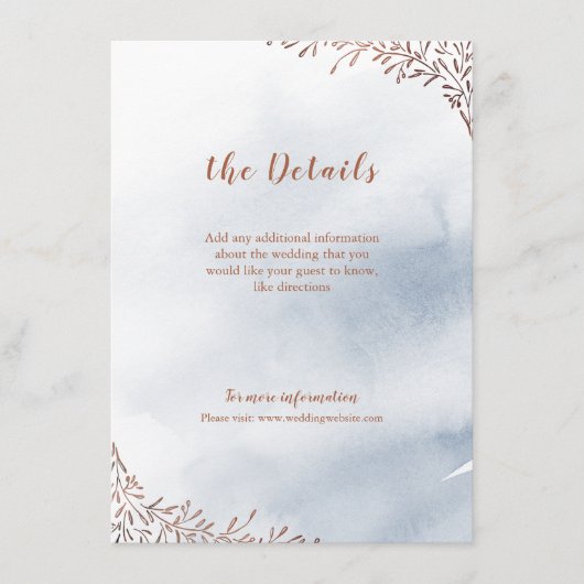 Blütenblume rustikale Hochzeitskarte Begleitkarte (Vorderseite)