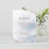 Blütenblume rustikale Hochzeitskarte Begleitkarte (Stehend Vorderseite)