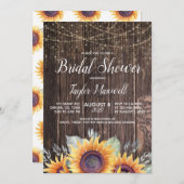 Blütenblume rustikales Brautparty Einladung (Vorne/Hinten)