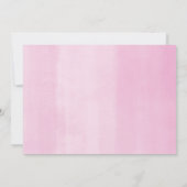 Blütenblume Taufe Rosa Foto Einladung (Rückseite)