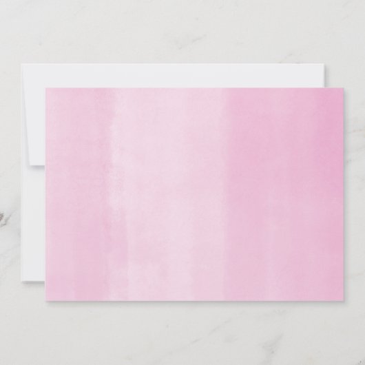 Blütenblume Taufe Rosa Foto Einladung (Rückseite)