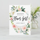 Blütenblume wird meine Blume Mädchenkarte sein Ankündigung (Stehend Vorderseite)