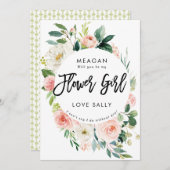 Blütenblume wird meine Blume Mädchenkarte sein Ankündigung (Vorne/Hinten)