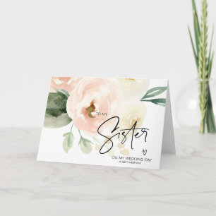 Blütenblume zu meiner Schwester auf meinem Hochzei Karte