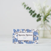 Blütenblumen auf Zweigen Visitenkarte (Stehend Vorderseite)