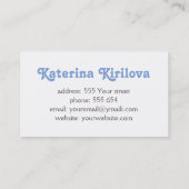 Blütenblumen auf Zweigen Visitenkarte (Rückseite)