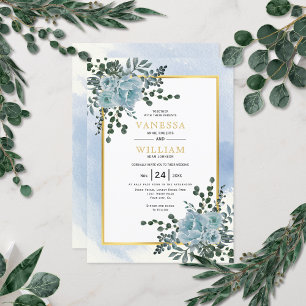 Blütenblumen, blühende Blätter Winterhochzeit Einladung