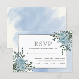Blütenblumen, blühende Blätter Winterhochzeit RSVP Karte