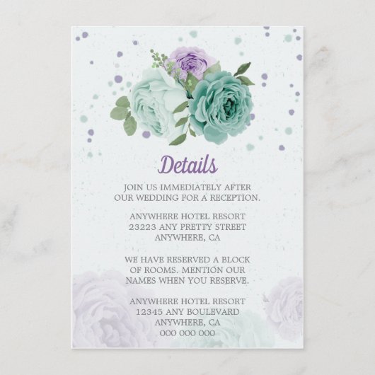 Blütenblumen botanisch begleitkarte (Vorderseite)