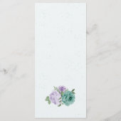 Blütenblumen botanisch menükarte (Rückseite)