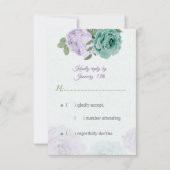 Blütenblumen botanisch RSVP karte (Vorderseite)