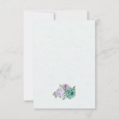 Blütenblumen botanisch RSVP karte (Rückseite)