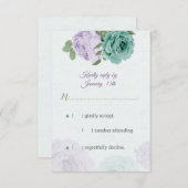 Blütenblumen botanisch RSVP karte (Vorne/Hinten)