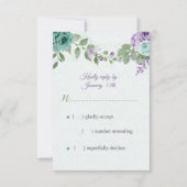 Blütenblumen botanisch RSVP karte (Vorderseite)