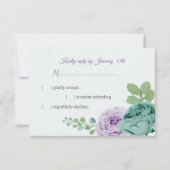 Blütenblumen botanisch RSVP karte (Vorderseite)