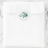 Blütenblumen botanisch runder aufkleber (Tasche)