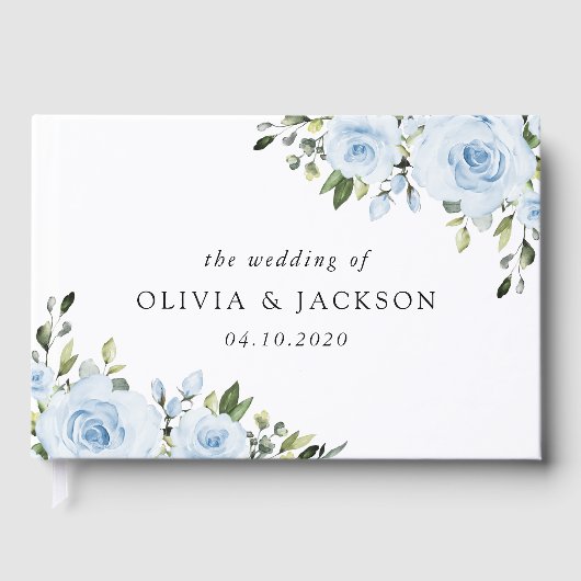 Blütenblumen, Grünpflanzen, Boho, Blumenzehen Gästebuch (Vorderseite)