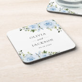 Blütenblumen, Grünpflanzen, Boho, Blumenzehen Getränkeuntersetzer (Linke Seite)