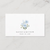 Blütenblumen, Grünpflanzen, Boho, Blumenzehen Platzkarte (Rückseite)