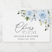 Blütenblumen, Grünpflanzen, Boho, Blumenzehen Schaumweinetikett (Einzelnes Label)