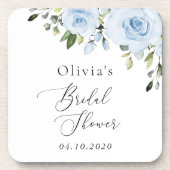 Blütenblumen, Grünpflanzen, Boho, Brautparty Getränkeuntersetzer (Vorderseite)