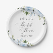 Blütenblumen, Grünpflanzen, Boho, Brautparty Pappteller (Vorderseite)