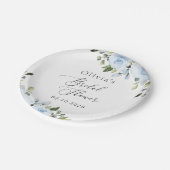 Blütenblumen, Grünpflanzen, Boho, Brautparty Pappteller (Schrägansicht)