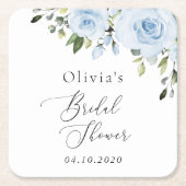 Blütenblumen, Grünpflanzen, Boho, Brautparty Rechteckiger Pappuntersetzer (Vorderseite)