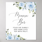 Blütenblumen, Grünpflanzen, Boho, Mimosa Bar Poster (Vorne)