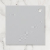 Blütenblumen in Rot- und Marineblau Geschenkanhänger (Rückseite)