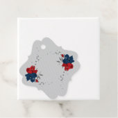 Blütenblumen in Rot- und Marineblau Geschenkanhänger (Beispiel)