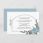 Blütenblumen und blumengeschmückte Arkaden Begleitkarte (Vorne/Hinten)