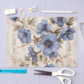 Blütenblumen Vintages Notenblatt Ephemera Seidenpapier (Handwerk)