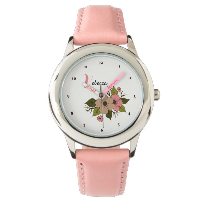 Blütenblüte Armbanduhr (Vorderseite)