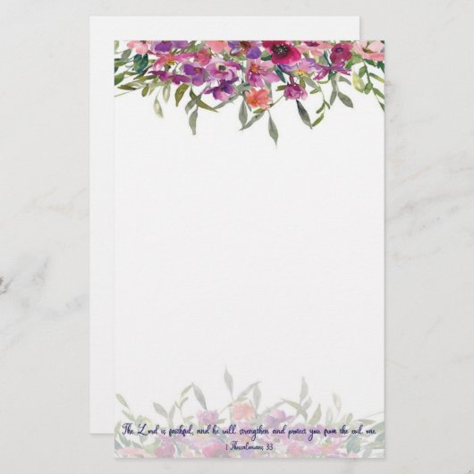 Blütenblüte Briefpapier (Vorne/Hinten)