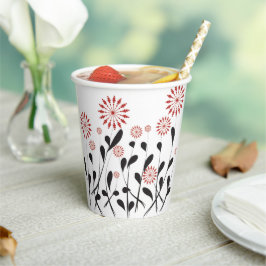 Blütenblüte niedliche Mode Pappbecher