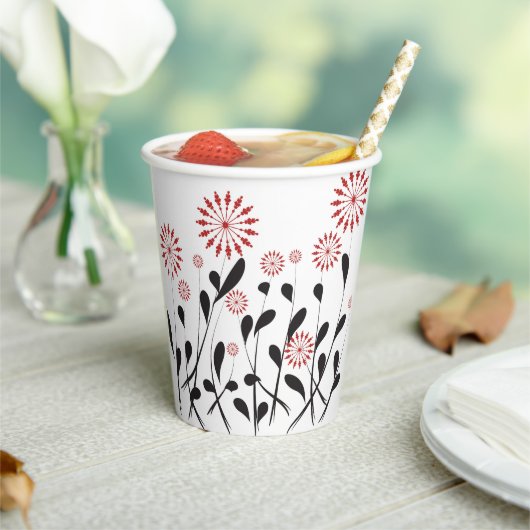 Blütenblüte niedliche Mode Pappbecher (In Situ)