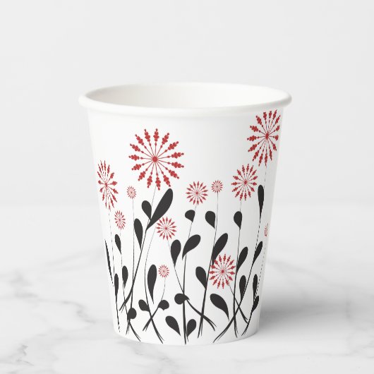 Blütenblüte niedliche Mode Pappbecher (Vorderseite)