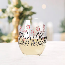 Blütenblüte niedliche Mode Weinglas Ohne Stiel