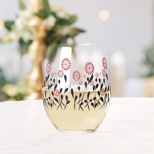 Blütenblüte niedliche Mode Weinglas Ohne Stiel (Insitu (Hochzeit))