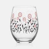 Blütenblüte niedliche Mode Weinglas Ohne Stiel (Vorderseite)