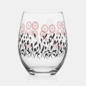 Blütenblüte niedliche Mode Weinglas Ohne Stiel (Rückseite)