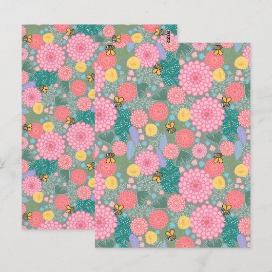 Blütenblüte Postkarte (Vorne/Hinten)