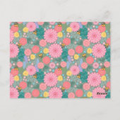 Blütenblüte Postkarte (Rückseite)