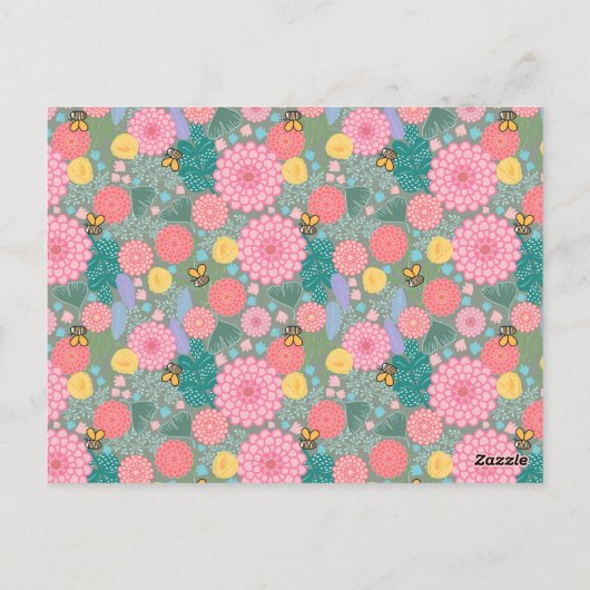 Blütenblüte Postkarte (Rückseite)