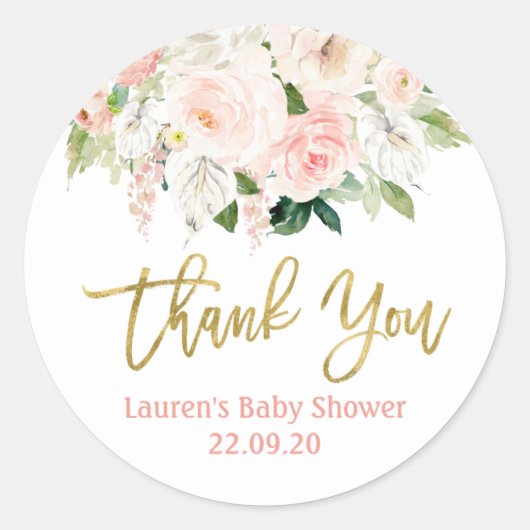 Blütenblüte Runder Aufkleber (Vorderseite)