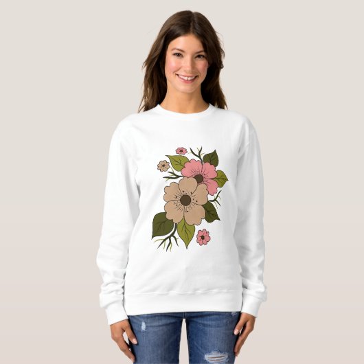 Blütenblüte Sweatshirt (Vorne ganz)
