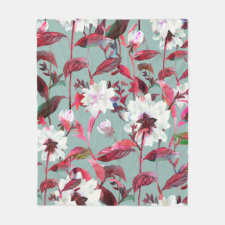 Blütenblüte. Wasserfarbene Blume nahtlos. Fleecedecke