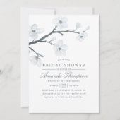 Blütenblüte Weißkirsche Einladung Brautdusche (Vorderseite)