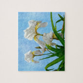 Blütenblüten aus weißer Bartblüte Puzzle (Vertikal)